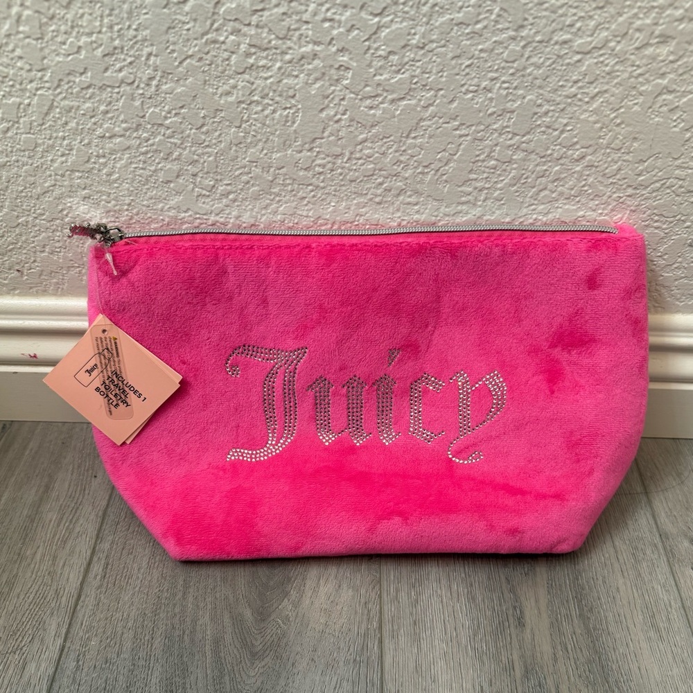 Juicy Couture Pink Bag, Juicy Couture Make Up Bag, Juicy Couture Travel Bag